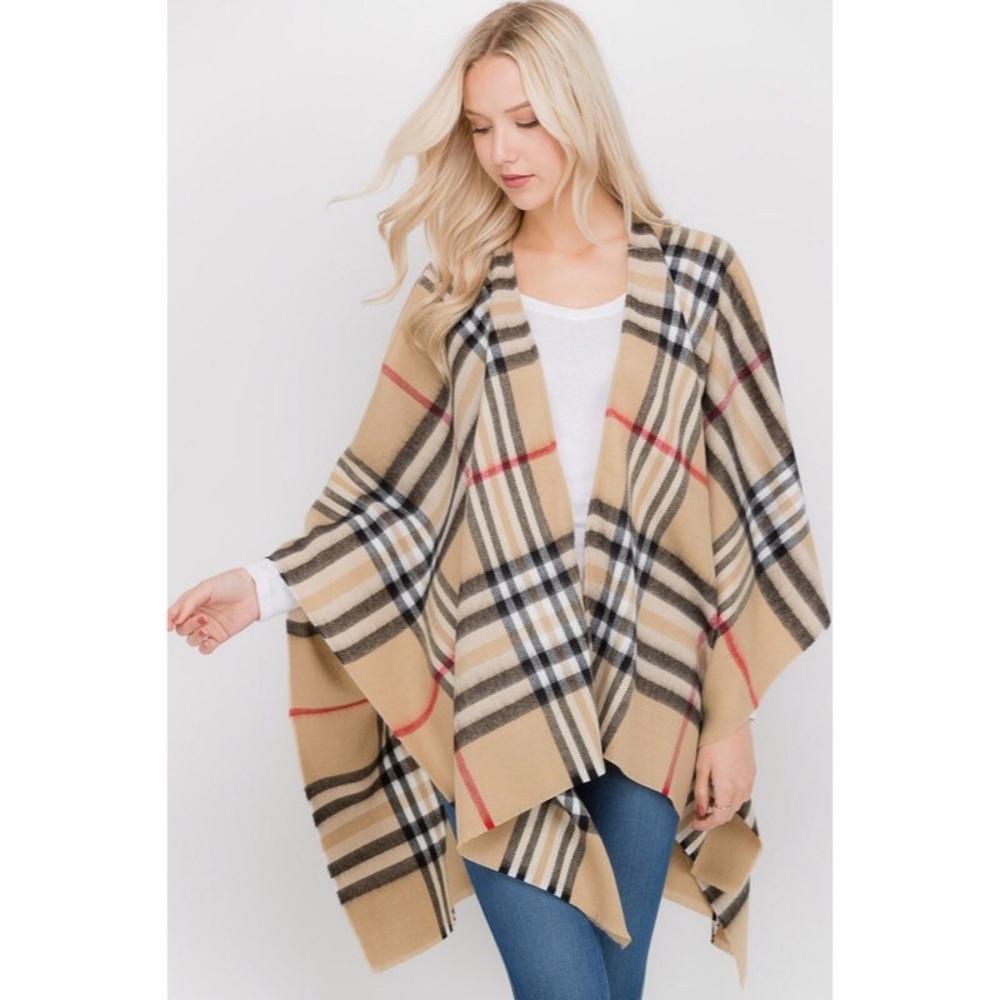 Long plaid scarf/shawl - Picture 2 of 8